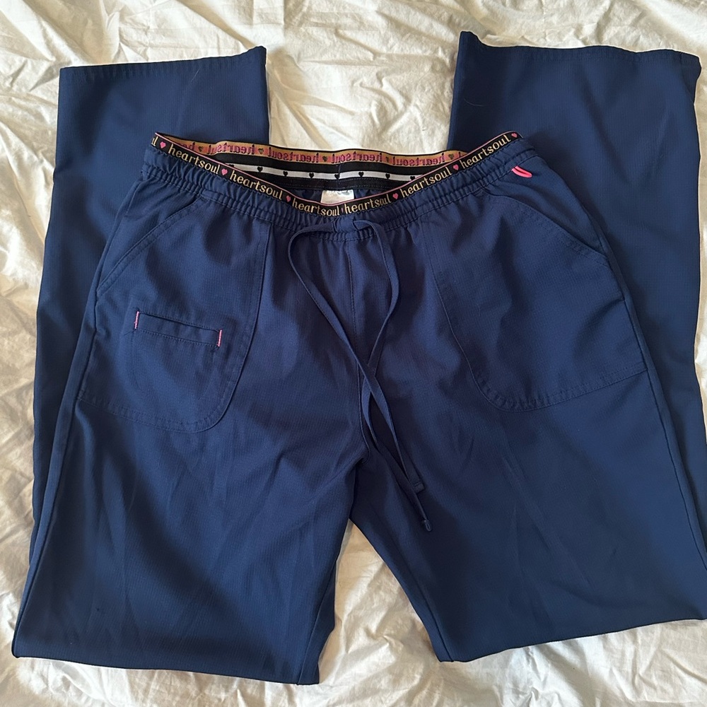 Navy HeartSoul scrub pants
